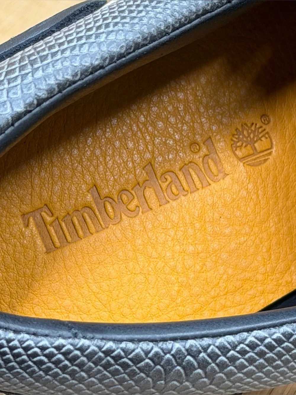 Timberland x Vibram Black Leather Moccasin Boat Shoes Men's Size 9 New